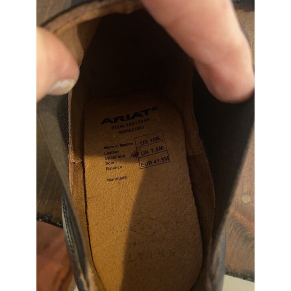 New Ariat 'Geneva' Women's Black Leather Ankle Boots Bootie Sz 10 Slip-on Heeled - Picture 8 of 8